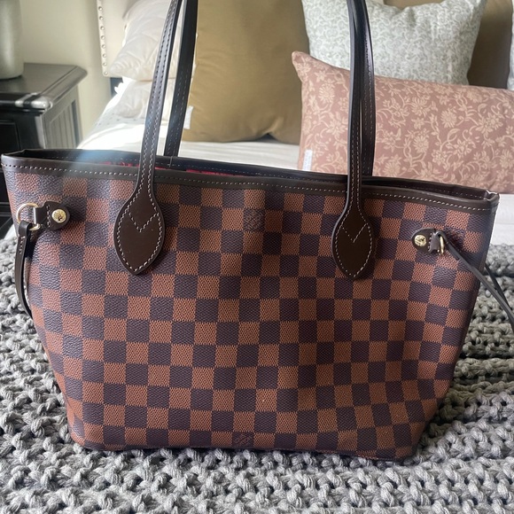 Brown Checkered Tote Bag - Picture 2 of 9